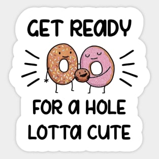 Donut Family Baby Announcement Sticker